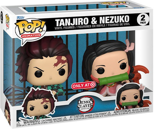 Demon Slayer - 2 Pack Tanjiro & Nezuko 9Cm Pop