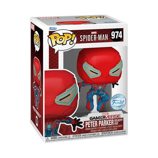 FUNKO POP MARVEL: SPIDER-MAN 2 - 974 PETER PARKER (VELOCITY SUIT) (EXCLUSIVE) 9 CM Pop