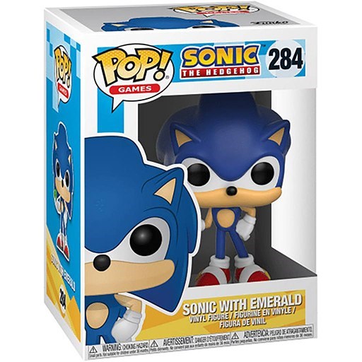 Sonic the Hedgehog - 284 Sonic w/Emerald 9Cm Pop