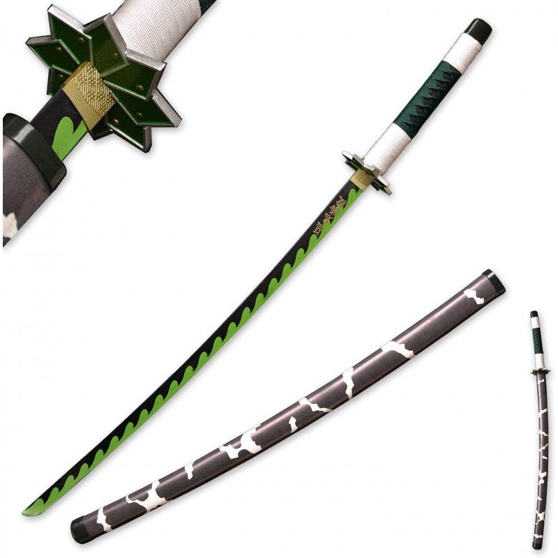 Demon Slayer SH657D.55 - KATANA FANTASY - KATANA BIANCA VERDE Katana