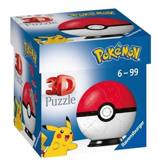 RAVENSBURGER POKEBALL ROSSA3D PUZZLEBALL 54 PEZZI