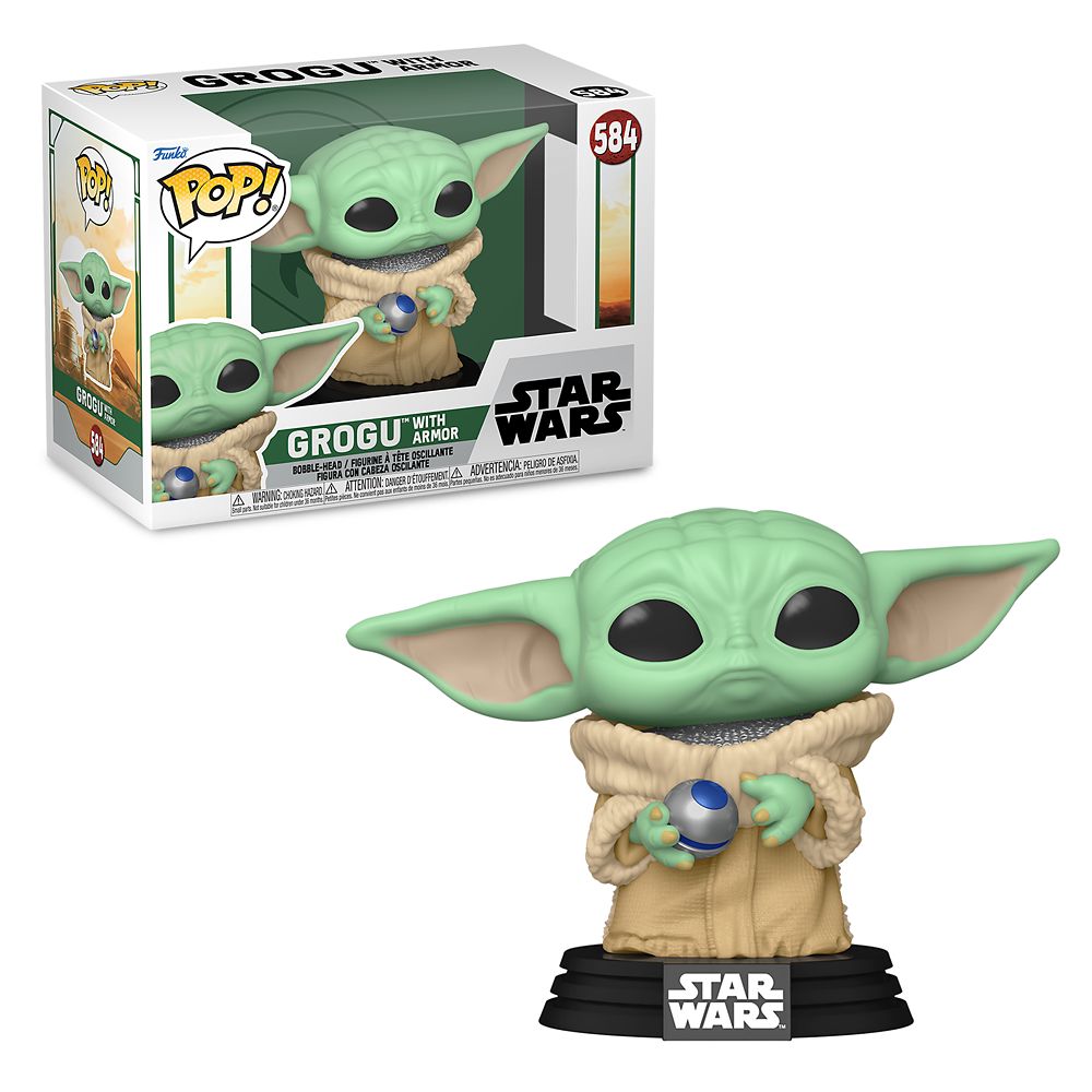 Star Wars: Book of Boba Fett - 584 Grogu w/Armor 9Cm Pop