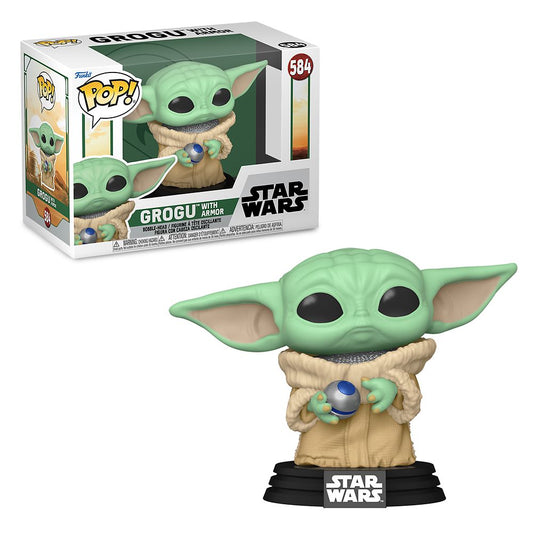 Star Wars: Book of Boba Fett - 584 Grogu w/Armor 9Cm Pop