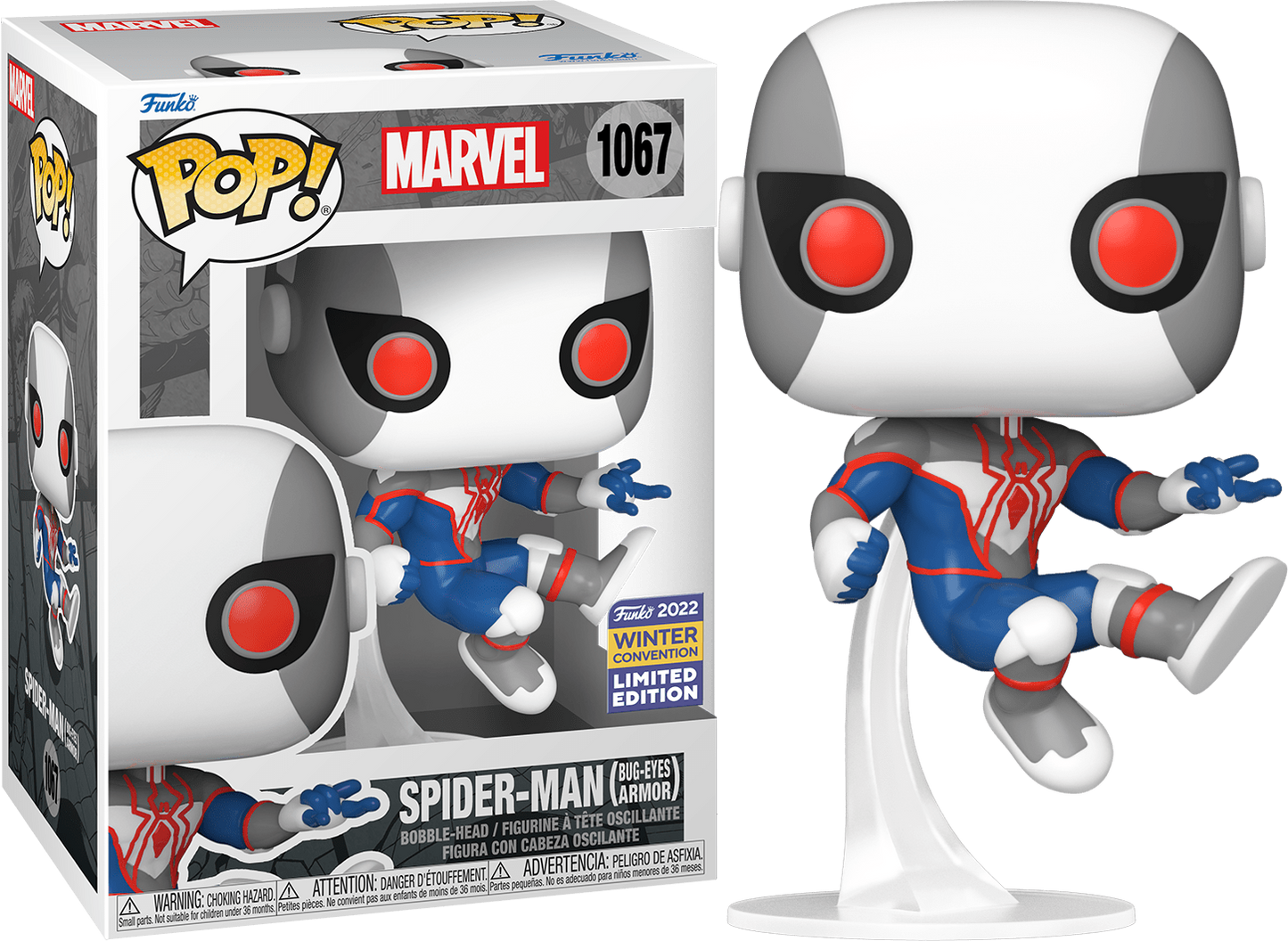 Marvel Comics - 1067 Spider-Man (Bug-Eyes Armor) (Exclusive) 9Cm Pop