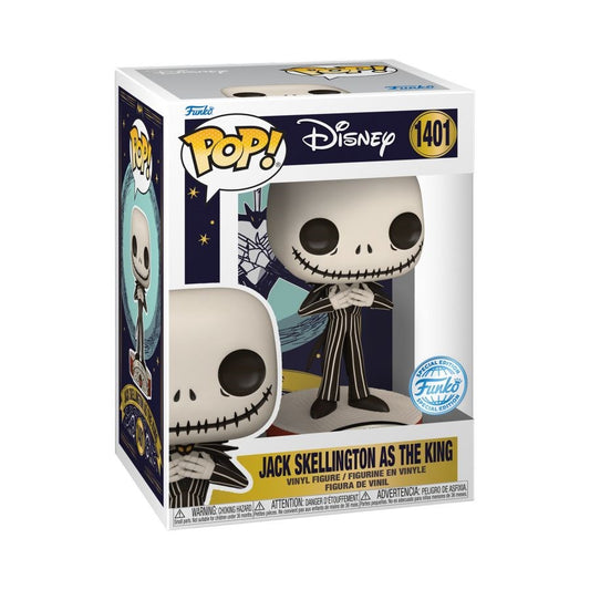 DISNEY: THE NIGHTMARE BEFORE CHRISTMAS - 1401 JACK SKELLINGTON AS THE KING (EXCLUSIVE) 9CM pop