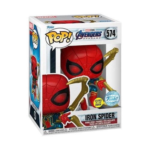 Marvel: Avenger Infinity War - 574 Iron Spider w/Gauntlet (Glow in the Dark)(Exclusive) 9Cm Pop