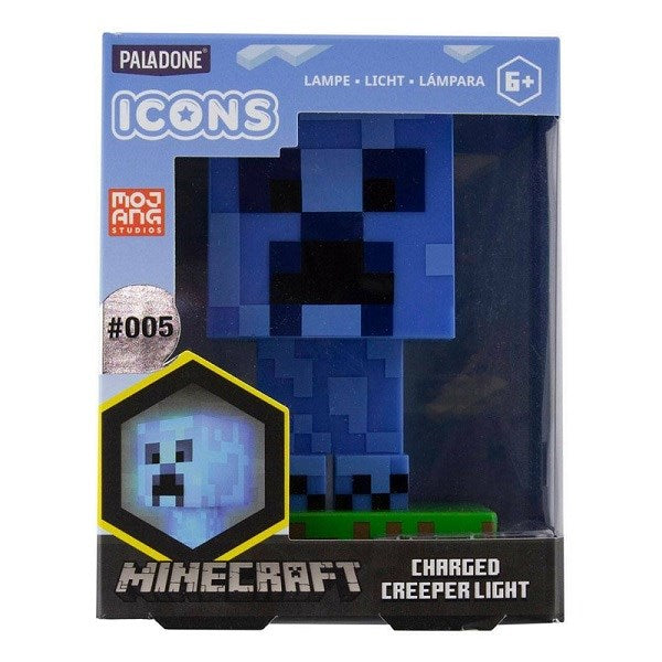 MINECRAFT ICON CHARGED CREEPER LAMPADA 3D   Gadget