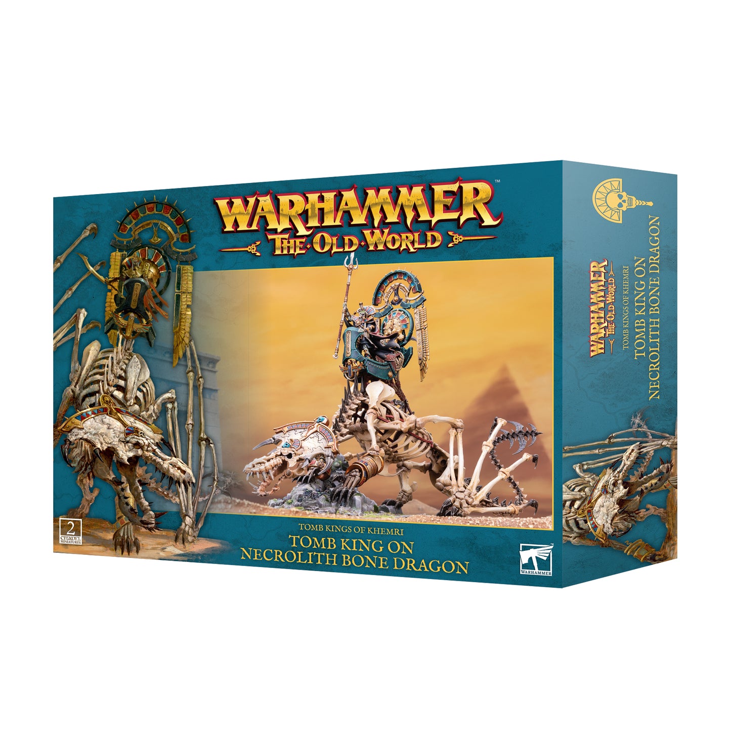Tomb King on Necrolith Bone Dragon Warhammer