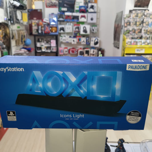 icons light playstation blu Lampada