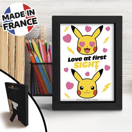POKEMON - Stampa incorniciata: "LOVE AT FIRST SIGHT"